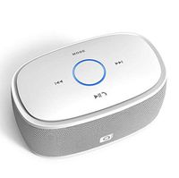 Asimom Bluetooth Speaker with 10W Enhanced Bass, Intuitive Touch Controls, Built-in Mic, Support TF Card Perfect Portable Wireless Speakers for Home, Travel and Gift-[White]