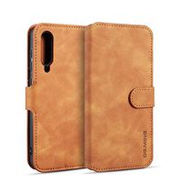 JUNXI Phone case Phone Cover Retro Oil Side Horizontal Flip Case for Xiaomi Mi 9, with Holder & Card Slots & Wallet (Brown) Simple and Comfortable (Color : Brown)