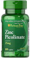 Puritan's Pride Zinc Picolinate 25 mg - 100 Tablets