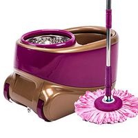 Cleaning Tools Spin mop Mop Bucket Set vileda mop and bucket set multipurpose mop deer towel mop mop (Color : Rose red, Size : 512929CM)