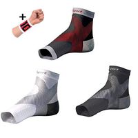 FRANK&CLAIRE Plantar Fasciitis Socks (Pack of 3) Compression Foot Sleeves for Men Women Ankle Brace with Arch Support 15-20 mmHg Pain Relief Heel Pain and Treatment S/M