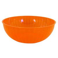 Party Essentials N926855 Hard Plastic 192-Ounce Serving Bowl, Neon Orange
