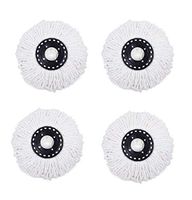 HUAWELL TM 4pcs Microfiber Mop Head Refill For HSN Hurricane Magic Mop 360 Degree Spin Replacement Mophead