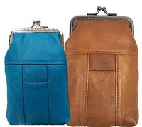 100s + 120s Pair Pure Leather Cigarette Soft Case Pouch in Two Color TURQUOISE fit 100s + 120s in 4 Color Choice (Turquoise + Brown)