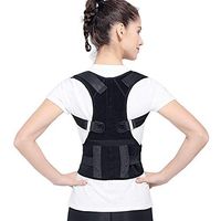 scgtpapadc Magnet Corset Back Posture Corrector Belt Orthopedic Therapy Shoulder Correction Black M