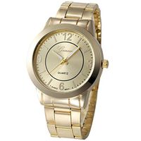 IEason,Stainless Steel Sport Quartz Hour Wrist Analog Watch (Gold)
