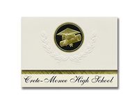 Signature Announcements Crete-Monee High School (Crete, IL) Graduation Announcements, Presidential style, Basic package of 25 Cap & Diploma Seal. Black & Gold.