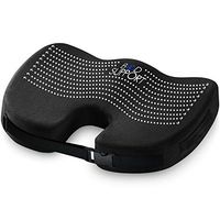 Temperature Stable Heat Responsive Memory Foam Seat Cushion with Orthopedic Design to Relieve Coccyx, Sciatica and Tailbone Pain from Prolonged Sitting in The Car, Office Or Kitchen Chairs