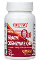 Deva Vegan Vitamins Coenzyme Q10 Tablets, 25mg, 60-Count Bottle