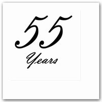 55 Years Classy Black Luncheon Napkin (16 CT) by Partypro