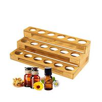 Joyeee 3-Tier Wood Essential Oil Display Stand, Essential Oil Bottles Storage Display Rack, Essential Oils Holder Stand Rack - Holds to 18(30ml) Bottles, Display Holder Perfect for Gift Presentation