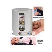 Pill Box,Weekly 7 Day Pill Organizer - Prescription, Medicine, Vitamin Case - Daily AM PM Travel Reminder Holder, Medication Dispenser Container, Includes Pill Cutter/Splitter