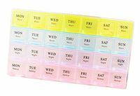 George Jimmy A Week 28 Grids Mini Portable Transparent Pill Case Assure to Remind
