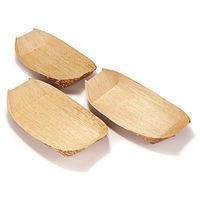 BambooMN 10" x 5.75" Premium Bamboo Leaf Boat, All Natural and Disposable Compstable for Catering and Home Use, 300 Pieces