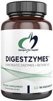 Designs for Health Digestzymes Digestive Enzymes with Betaine HCl + Pepsin Supports Nutrient Absorption and Digestive Health - Non-GMO and Gluten Free (180 Capsules)