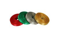 CHRISTMAS Set 4 Rolled up 3/8" SF SATIN Ribbon 10 Yds each (40 Yds Total) Choose Combo (Red, Emerald, Gold, Silver)