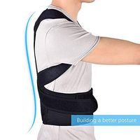 Posture Corrector Back Brace for Women, Men, Adults, Adjustable Full Back Support (L)