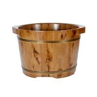 Foot Tub,Foot Bath Barrel,Household Foot Bath Barrel,Wooden, for Foot Massage Spa,Relieve Muscle Pain and Fatigue