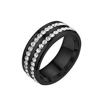 Festnight Medical Weight Loss Ring Simple Stainless Steel Magnetic Therapy Fashion Magnetic Healthcare Finger Fully-Jewelled Ring