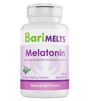 BariMelts Melatonin, Dissolvable Bariatric Vitamins, Natural Mint Flavor, 60 Fast Melting Tablets