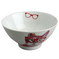 Cat Newspaper porcelain bowl