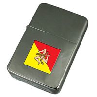 Engraved Lighter Sicily Region Italy Flag