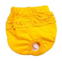 Axchongery Dog Diaper, Brief Bitch in Season Pants Small Pet Pants for Girl Female (Yellow, M)