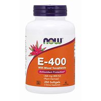 NOW  E-400 Vitamin E-400 IU MT Softgels with Mixed Tocopherols, 250 Softgels