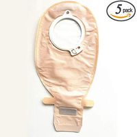 SUN RDPP Ostomy Bags with for Colostomy Ileostomy Stoma Care, Cut-to-Fit(Cut 60mm), Two-Piece Drainable Pouches System, Pack of 5