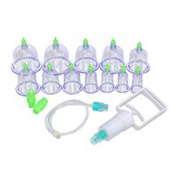 SUPVOX 12PCS Chinese Cupping Therapy Set Traditional Biomagnetic Vacuum Cupping Therapy Cup Anti-Cellulite Massage Suction Cups