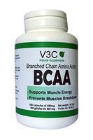 BCAA 's Branched Chains Amino acids V3C nutrition USA 100 Caps 500 mg