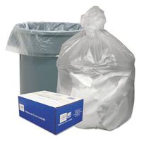 High Density Waste Can Liners, 31-33gal, 9mic, 33 x 39, Natural, 500/Carton