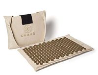 Kanjo - Coconut Acupressure Mat with Carry Bag - Eco Friendly Coconut Fiber Core - Neck, Back & Shoulder Pain Relief - Promotes Stress Relief, Relaxation and Headache Relief - Includes Travel Bag