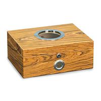 Lacquered Olive Wood 100 Cigar Humidor w Digital Hygrometer, Removeable Magnetic Humistat