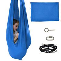 TOPARCHERY Therapy Swing Cuddle Hammock Sensory Swing Indoor Snuggle Swing Hardware Set Indoor Therapy Swing for Kids with Special Needs Cuddle Hammock ADHD, Aspergers (Blue)