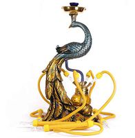 XZYP Arabian Hookah with Led Light, Hookah, 4 Hose Hookah Combination Kit Hookah Finished, 4 Tube Hookah for Four People,c