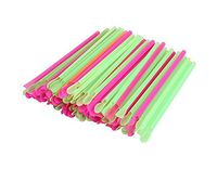 50 pcs multicolour spoon straw Disposable Spoon Plastic Drinking Straw Party Ice Smoothies Milkshake Bar Snow Cone Candy Spoon
