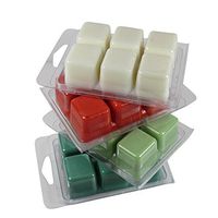 Gulf Coast Candle Company 4 Pack ~ Season’s Greetings Holiday Collection ~ Wax Melts~ Christmas Tree, Mistletoe¸ Candy Cane & Winterberry ~ Meltables ~Highly Scented – Strong Scent Throw