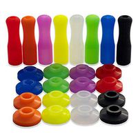 Silicone Tips for Stainless Steel Straws | Set of 8 x 6mm Multi-colored Anti-burn Safety Straw Tips and Anti Rattle Grommets | FDA approved Food Grade, 8 colors, Fits Steel Straws for 20/30oz Yeti