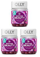 Olly Bedtime Beauty Sleep Gummy! 40 Gummies Plum Berry Flavor! Formulated with Ceramides, Melatonin and L-Theanine!! Supports Sleep and Relaxation! Look and Feel Refreshed! Choose Your Pack! (3 Pack)