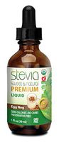 Eggnog Stevia Drops Liquid Sweet Leaf 100% Natural and Organic Sugar Substitute with Pure Sweetener Extract Stevia Glycerite PerfectDrinking and Cooking Recipe with Low Calorie Diet (1oz)