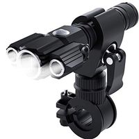 BBTshop USB Rechargeable LED Bike Lights - Waterproof Ultra Bright Three Lamp Head Bicycle Lights, Aluminum Alloy Cycling Flashlight,6 Light Mode Fits All Bicycles