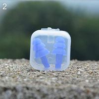 2 Pcs Silicone Ear Plugs Comfortable Anti Noise Snore Study Sleep Earplugs for Sleeping, Snoring, Studying, Loud Events, Traveling and Concerts Noise Reduction Insulation Protection - Blue