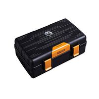 Aishanghuayi Cigarette Case, Cigar Humidor Travel Portable Moisturizing Cigar Box, Can Hold 10 Cigars, Gift,Durable (Color : Yellow, Size : 21.512.35.5cm)