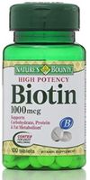 Nature's Bounty Biotin 1000 mcg Tablets 100 ea (Pack of 11)