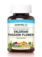 Eclectic Valerian Passion Flower Freeze Dried Vegetables with Glass, Blue, 90 Count