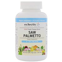 Eclectic Institute Saw Palmetto, 600 mg, 240 Non-GMO Veg Caps