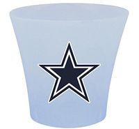 NEW! 3 Gallon Oval Shaped Wastebasket in a Blue Plastic Finish that Features Your Choice of a Football Team Logo and a Free Trash Can Liner! (Cowboys)