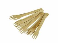 Island Bamboo 6-1/2-Inch Disposable Bamboo Fork, 12-Count Bag