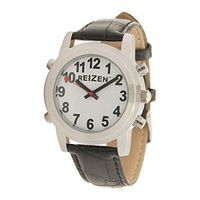 Reizen Talking Watch - White Face - Leather Band - Spanish
